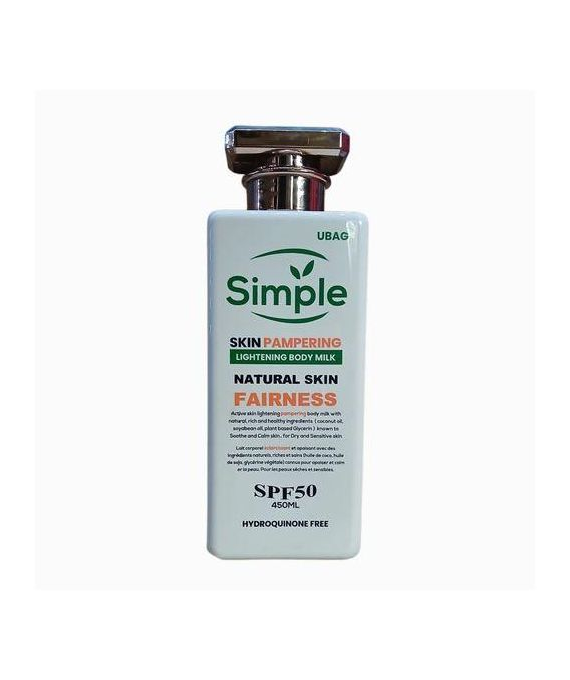 Simple Skin Pampering Lightening Body Milk – Natural Skin