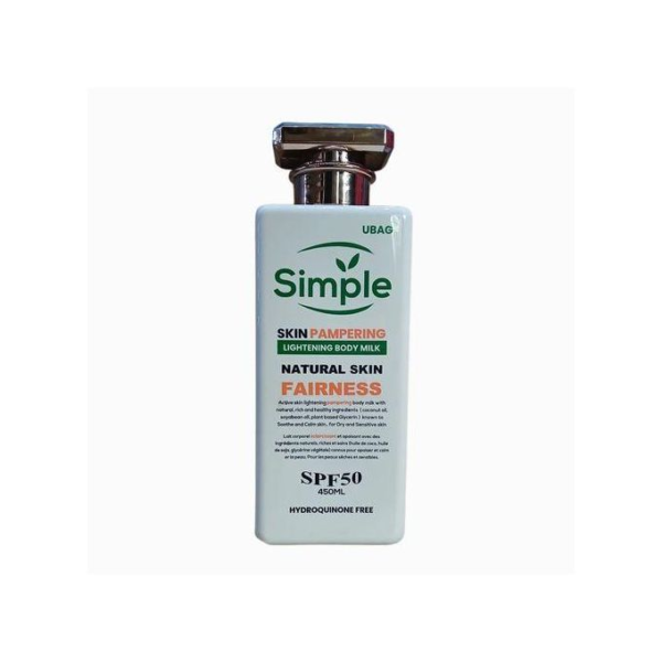 Simple Skin Pampering Lightening Body Milk – Natural Skin