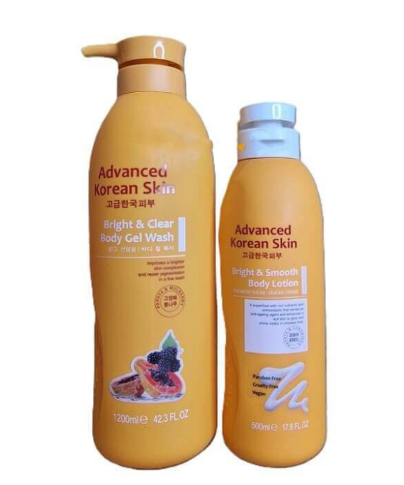 Advanced Korean Skin Body Gel Wash & Lotion
