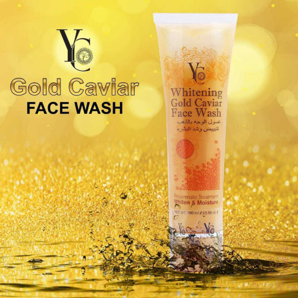 YC Whitening Gold Caviar Face Wash For Beautiful Skin – 100g - Image 2