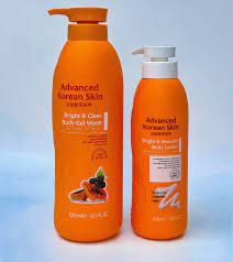 Advanced Korean Skin Body Lotion & Body Gel Wash