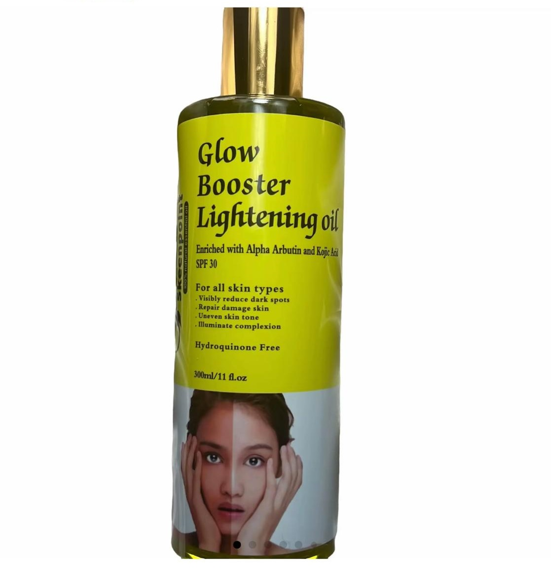 Skeenpoint Glow Booster Lightening Body Oil with Alpha Arbutin and Kojic acid + spf 30 for Skin Comfort